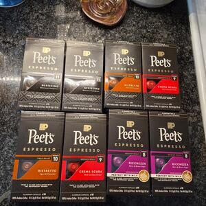 Peet's Coffee Nespresso Compatible Aluminum Capsules, 80-count